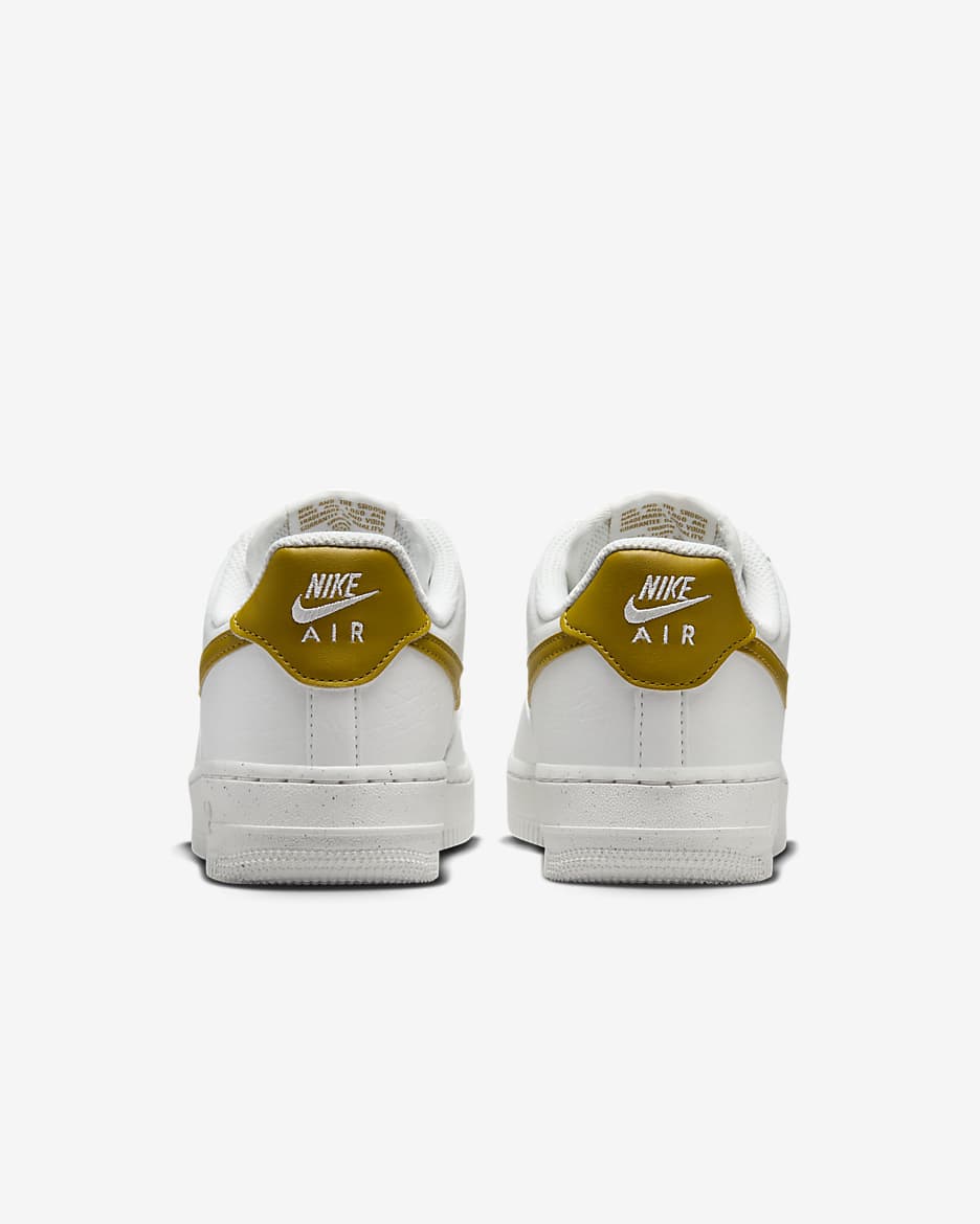 Nike air force 1 '07 essential white/gold women's shoe size 8 best sale